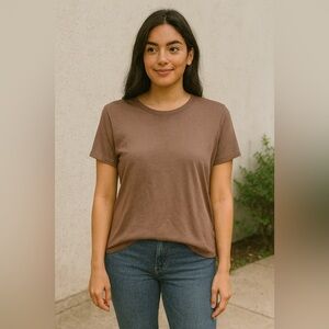 Express Medium Brown 💯 % Cotton Women's T-Shirt S